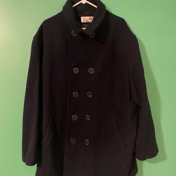 Wool Navy Pea Coat - Picture 1 of 5